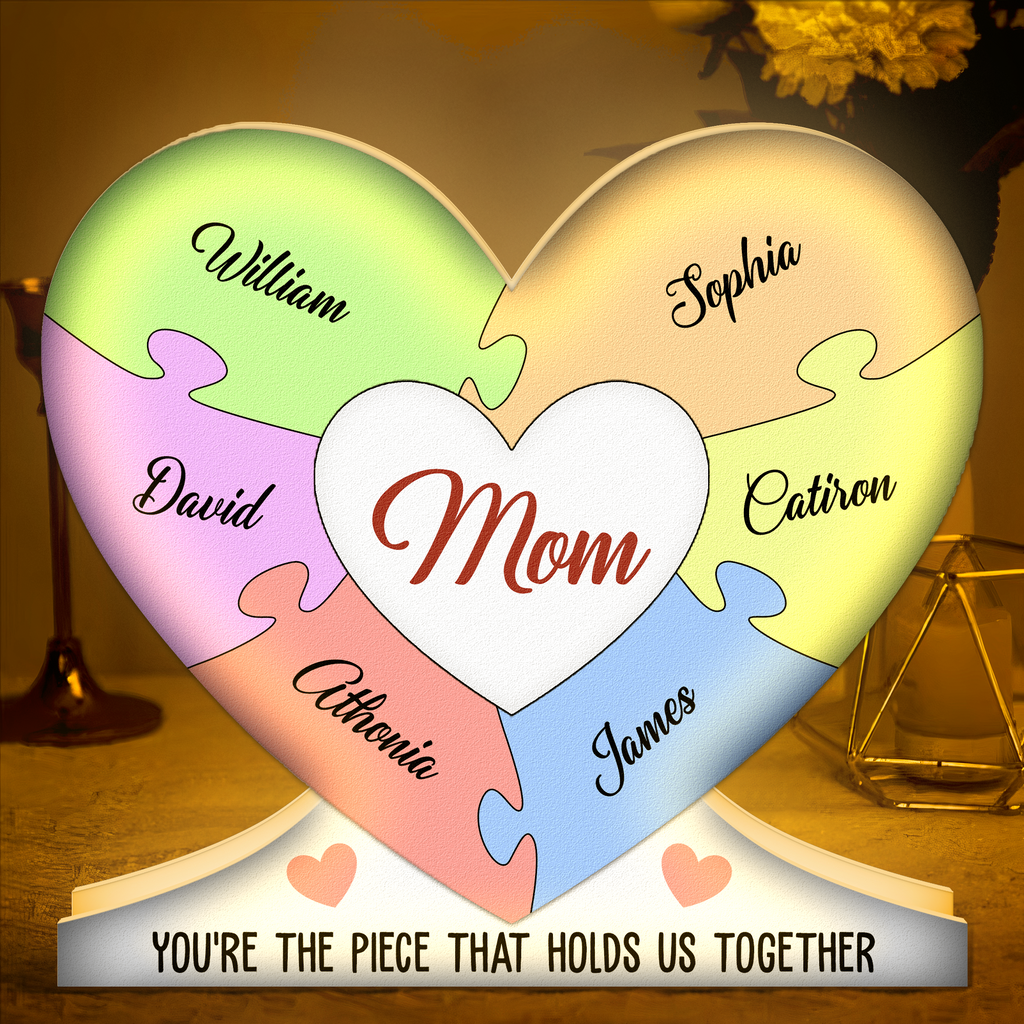 You're The Piece That Holds Us Together - Personalized Light Box - Levistina