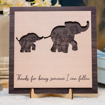 Thanks For Being Someone I Can Follow - Personalized Wooden Plaque