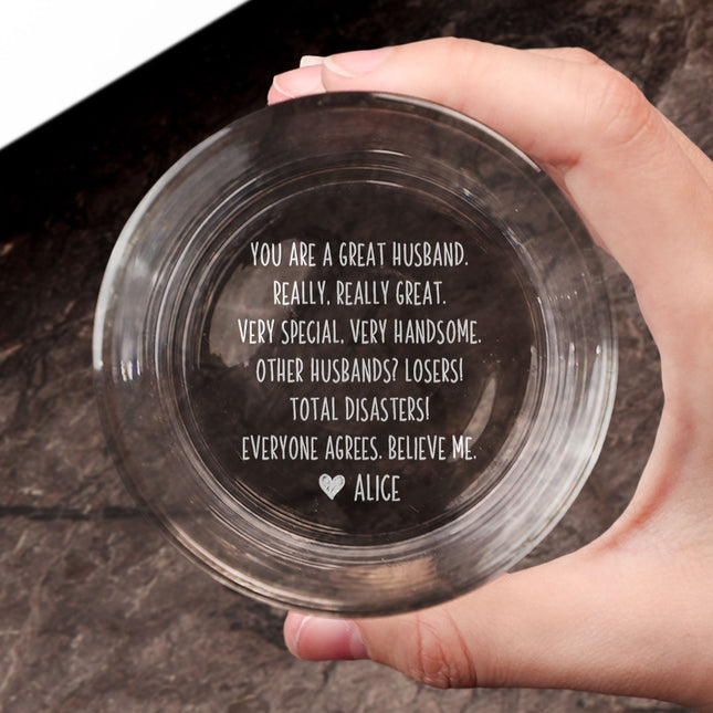 You Are A Great Dad Really, Really Great - Personalized Engraved Whiskey Glass