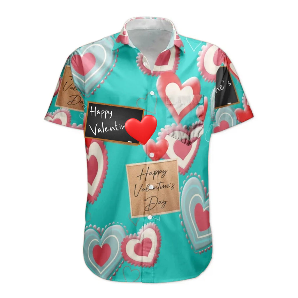 Happy Valentine's Day - Personalized Photo Hawaiian Shirt-Levistina