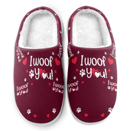 I Woof You - Personalized Photo Slippers - Mother's Day, Loving, Birthday Gift For Dog Mom, Dog Lover, Dog Owner, Dog Dad