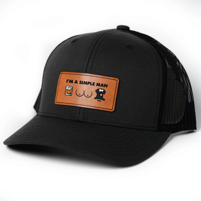 I'm A Simple Man - Personalized Leather Patch Hat