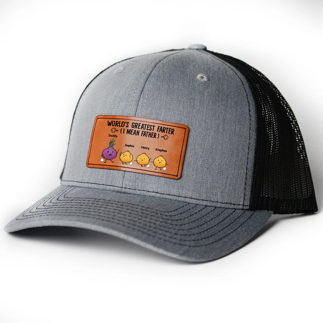 World's Greatest Farter - Personalized Leather Patch Hat