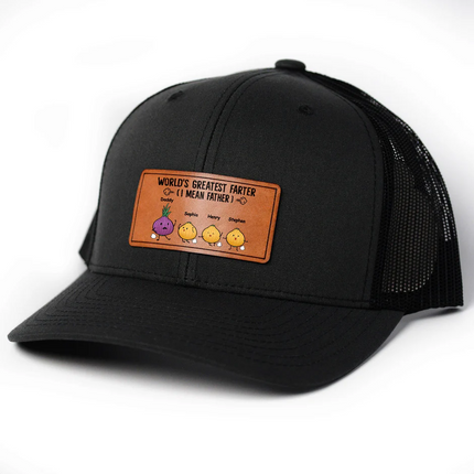 World's Greatest Farter - Personalized Leather Patch Hat