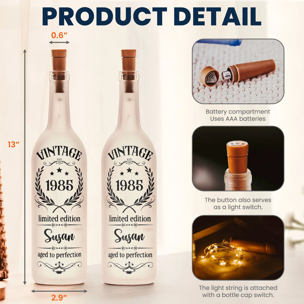 Limited Edition - Aged To Perfection - Personalized Bottle Lamp - Levistina