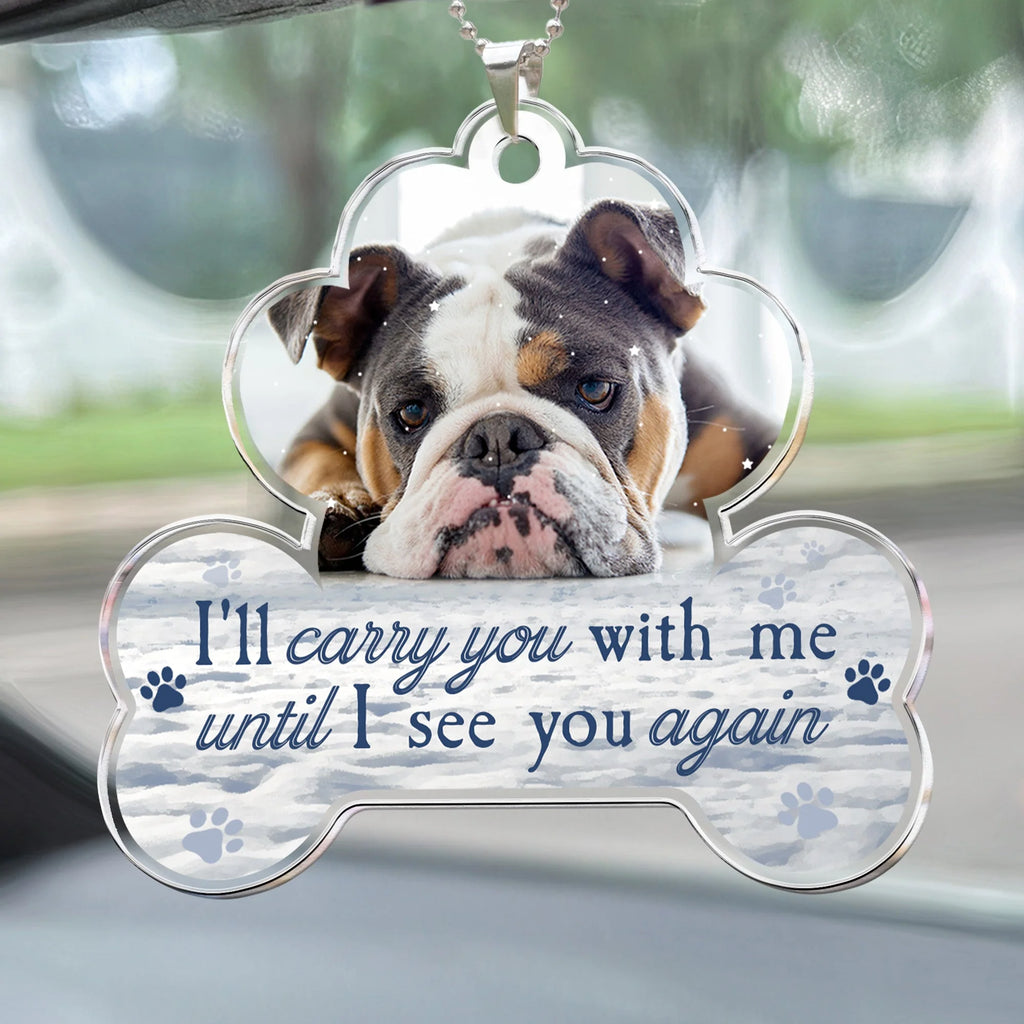 I'll Carry You With Me Forever - Personalized Photo Car Ornament-Levistina