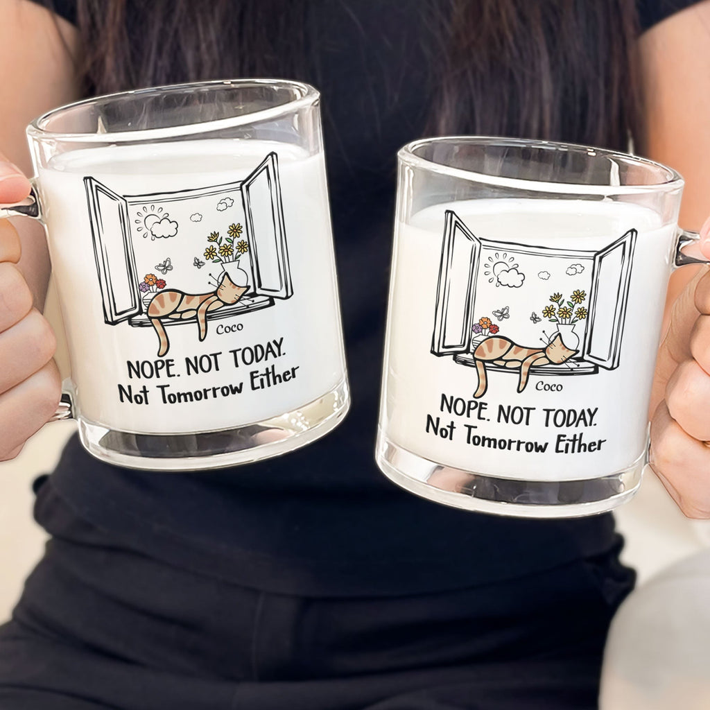 Nope. Not Today. - Personalized Glass Mug-Levistina