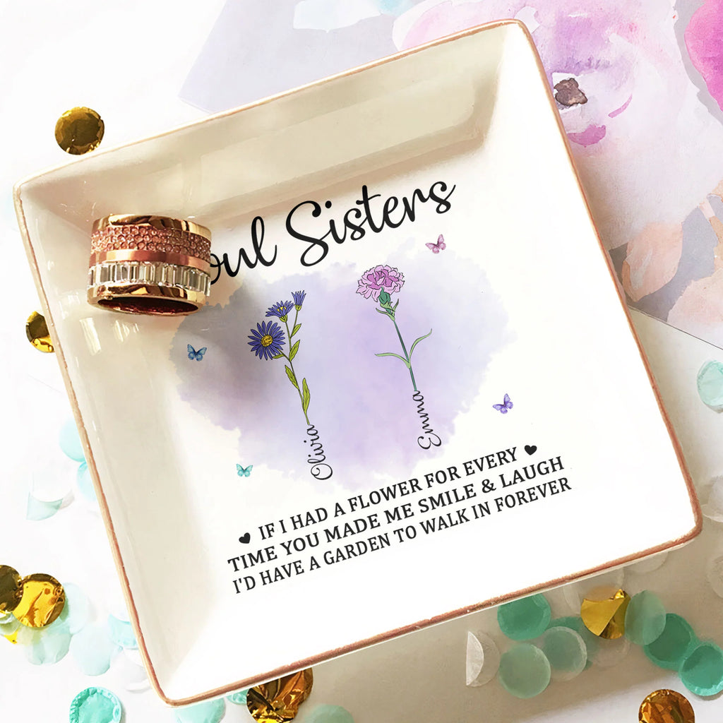 If I Had A Flower For Every Time You Made Me Smile - Personalized Jewelry Dish-Levistina