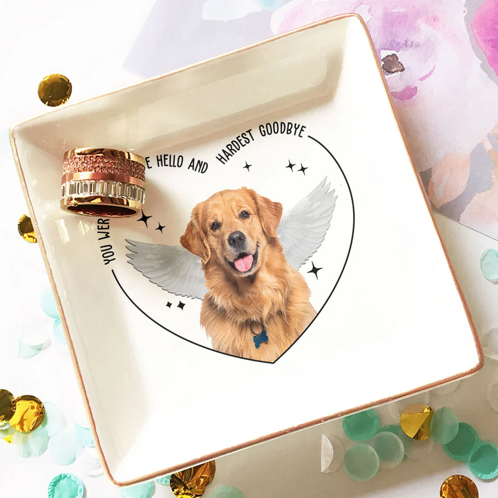 You Were My Favorite Hello And Hardest Goodbye - Personalized Photo Jewelry Dish-Levistina