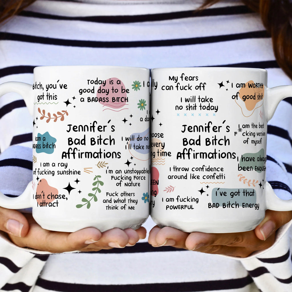 Funny Mug - Bad B*Tch Affirmations - For Coworkers, Friends, Self Gift - Personalized Mug - Levistina