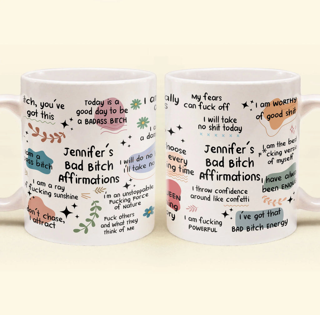 Funny Mug - Bad B*Tch Affirmations - For Coworkers, Friends, Self Gift - Personalized Mug - Levistina