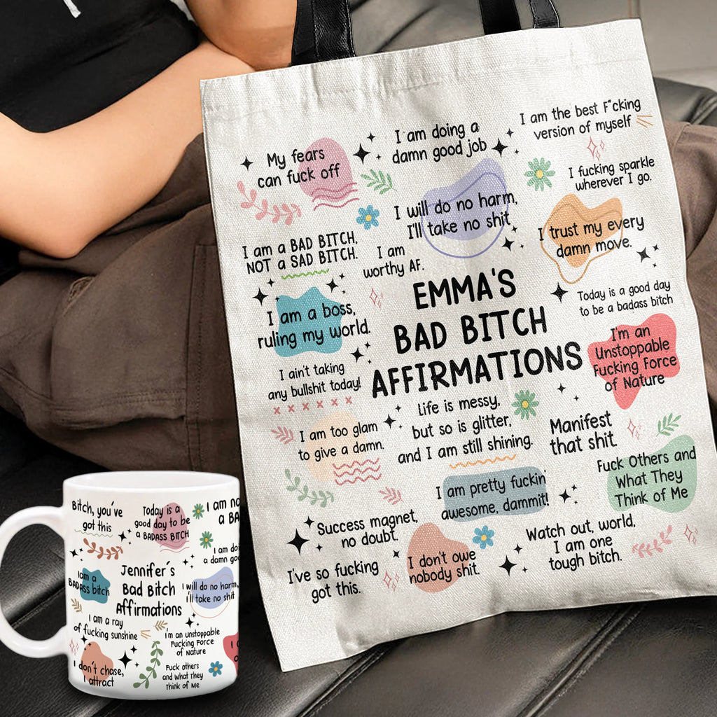 Funny Mug - Bad B*Tch Affirmations - For Coworkers, Friends, Self Gift - Personalized Mug - Levistina
