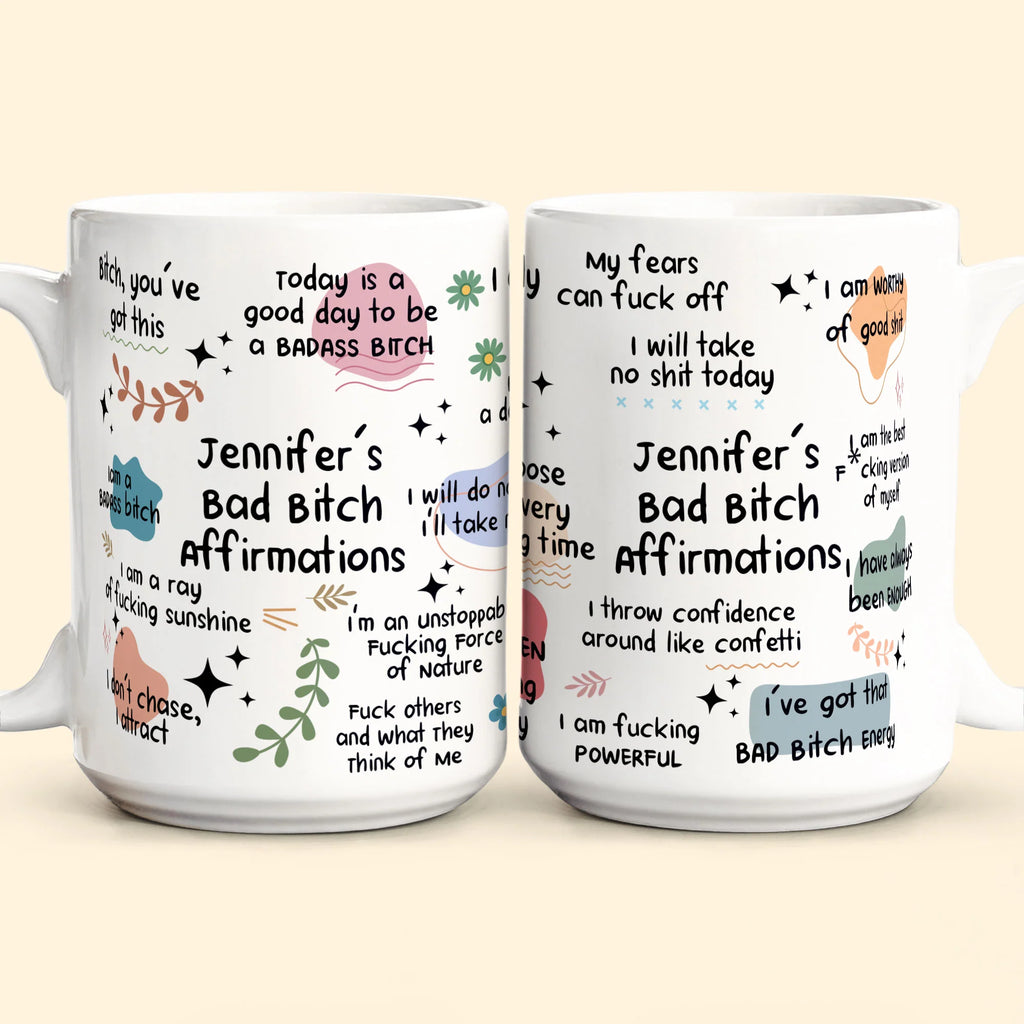Funny Mug - Bad B*Tch Affirmations - For Coworkers, Friends, Self Gift - Personalized Mug - Levistina