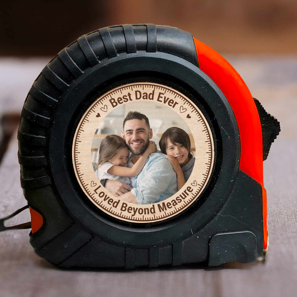 Dad, Grandpa Loved Beyond Measure - Personalized Photo Tape Measure - Levistina