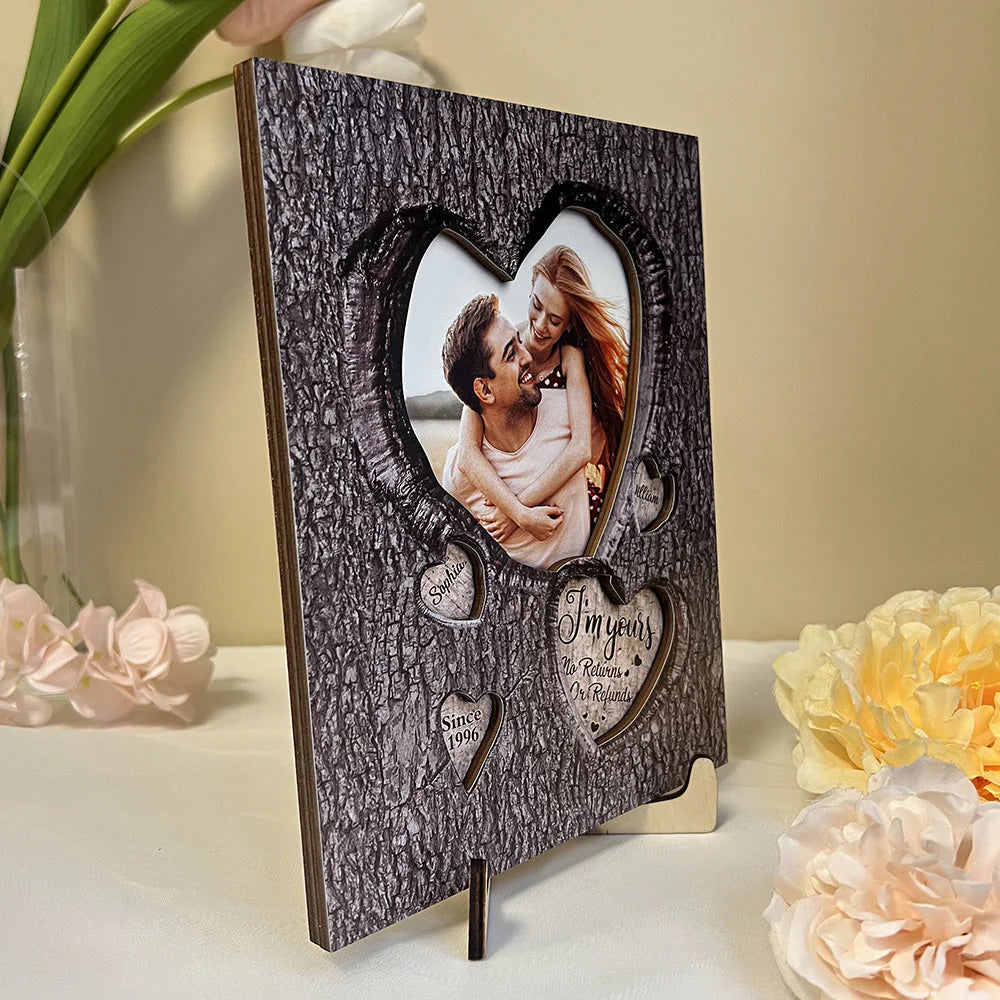 I'm Yours No Returns Or Refunds - Personalized Wooden Photo Plaque - Levistina