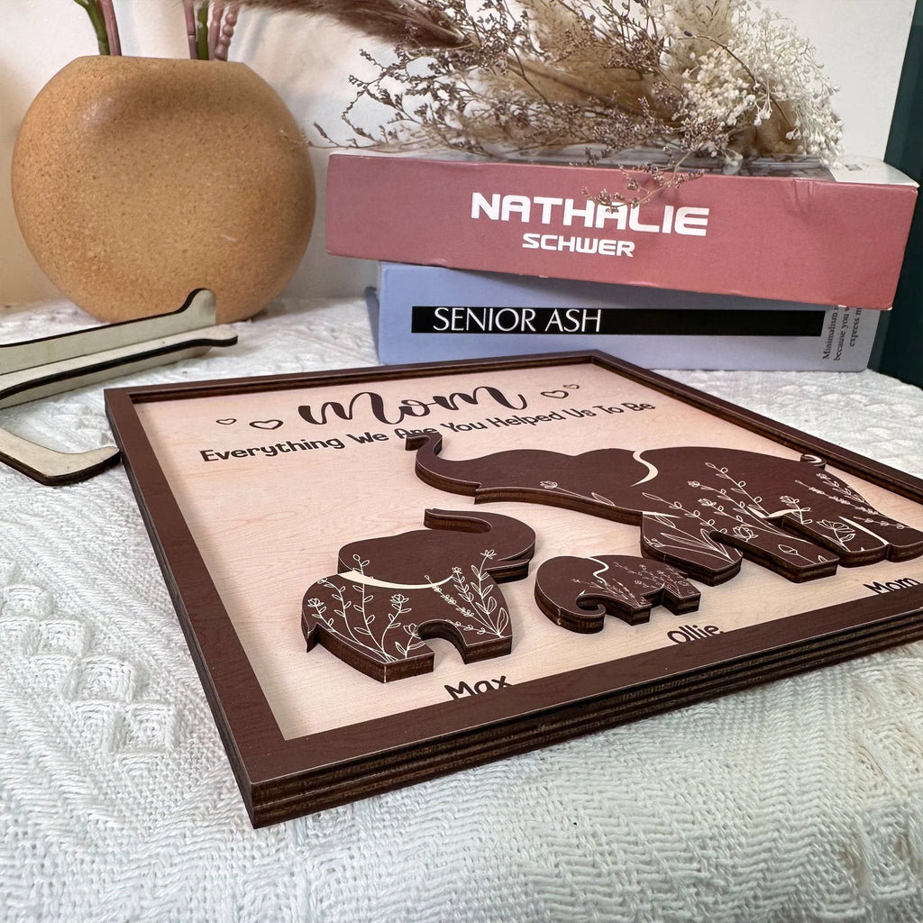 Mom Everything We Are You Helped Us To Be Mother'S Day - Personalized Wooden Plaque - Levistina