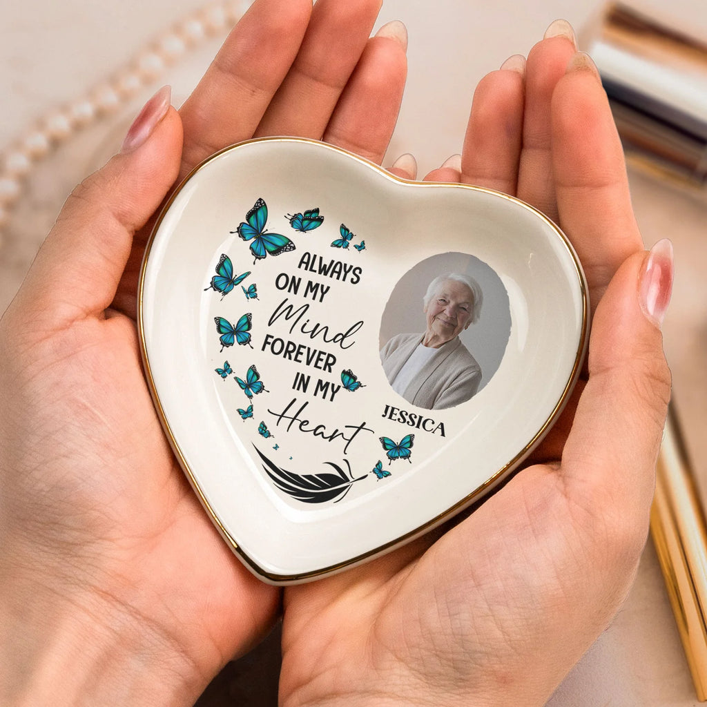 Memorial Gift Always On My Mind - Personalized Photo Ring Dish-Levistina