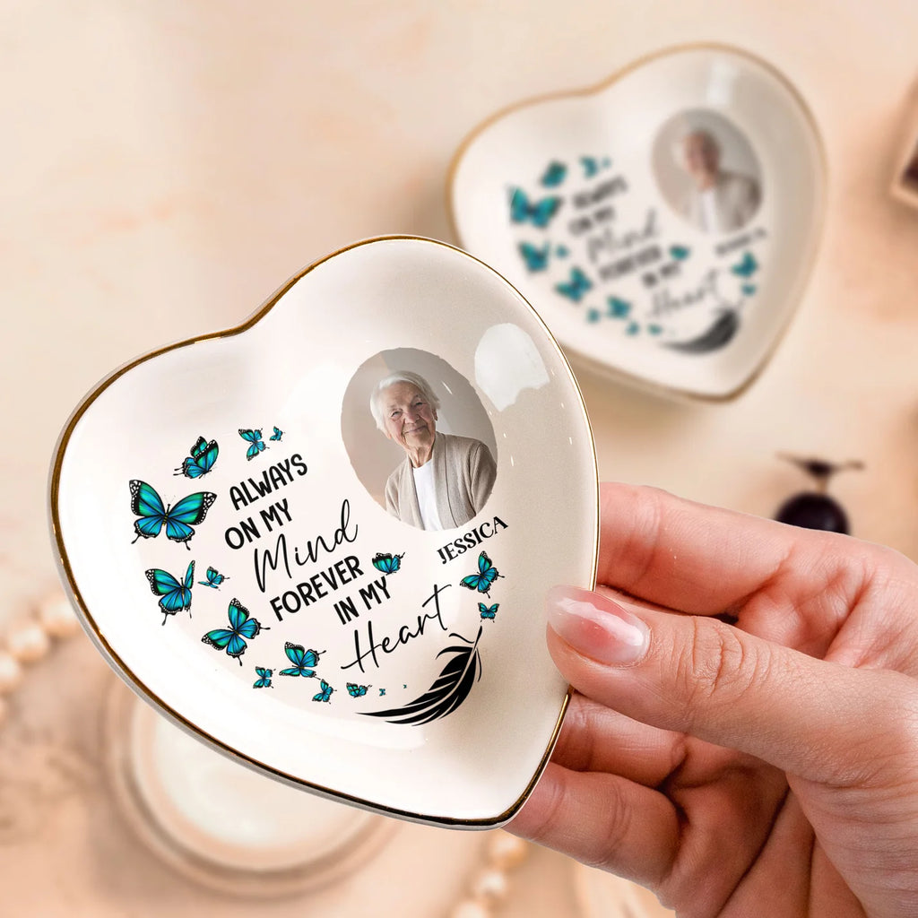 Memorial Gift Always On My Mind - Personalized Photo Ring Dish-Levistina