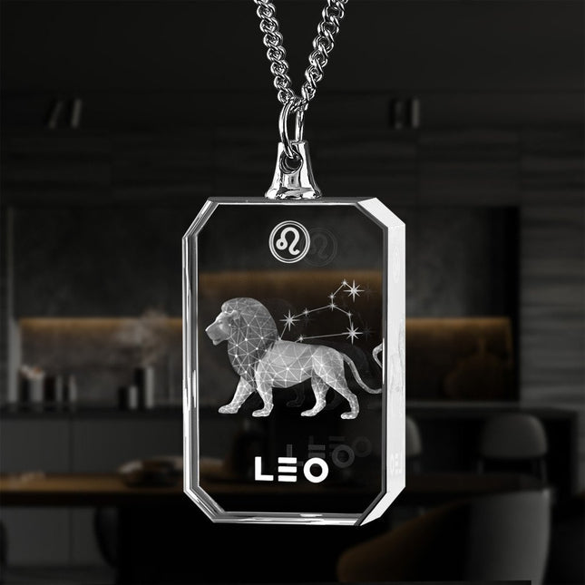 3D Necklace Rectangle for Leo