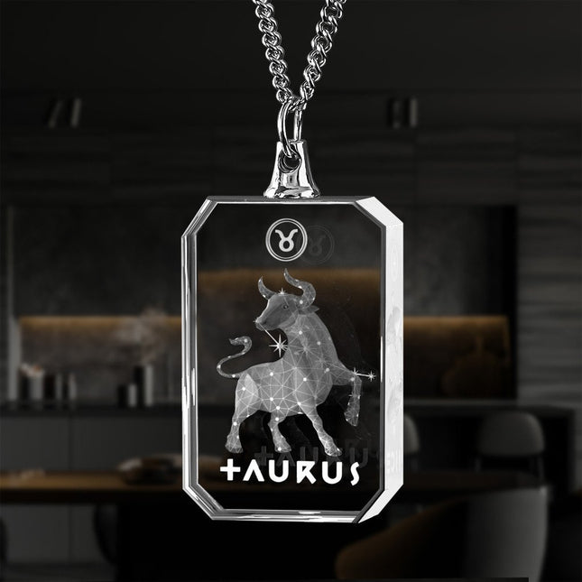 3D Photo Necklace for Taurus