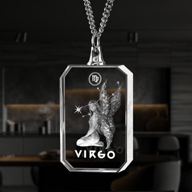 3D Necklace Rectangle for Virgo