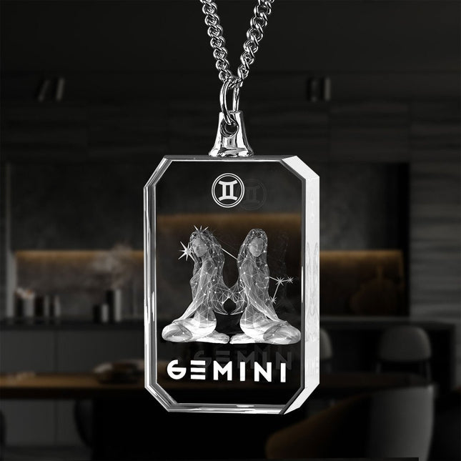 3D Necklace Rectangle for Gemini