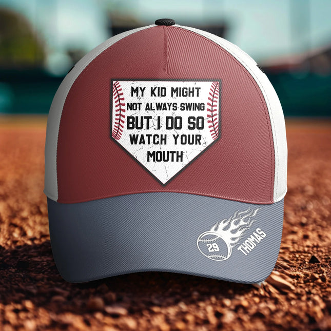 My Kid Might Not Always Swing - Personalized Classic Cap