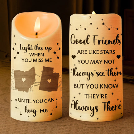 Custom States Candle Families Are Like Stars - Personalized LED Candle