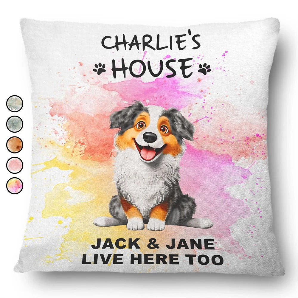 Dog House Live Here - Personalized Pillow - Levistina