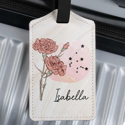 Celestial Birth Flower - Personalized Luggage Tag