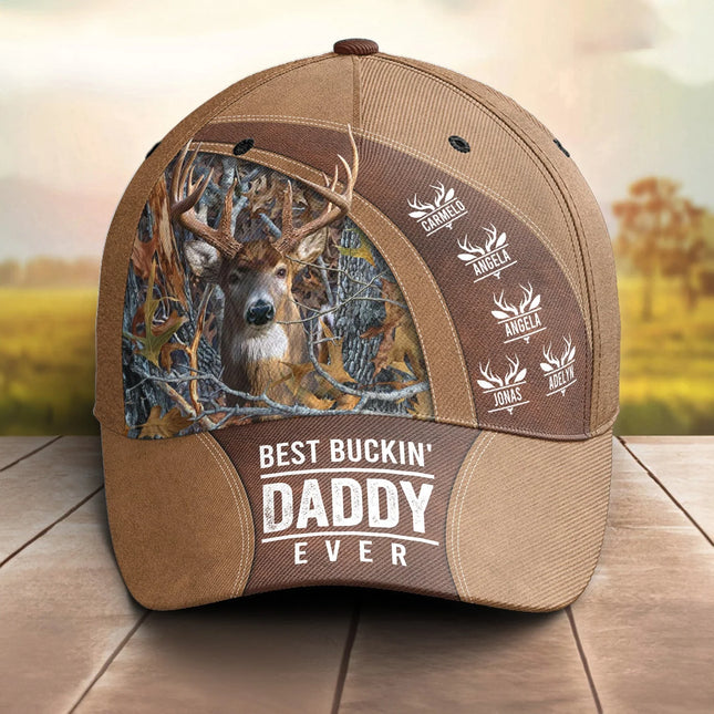 Best Buckin' Dad Ever Custom Papa Grandpa Father - Personalized Classic Cap