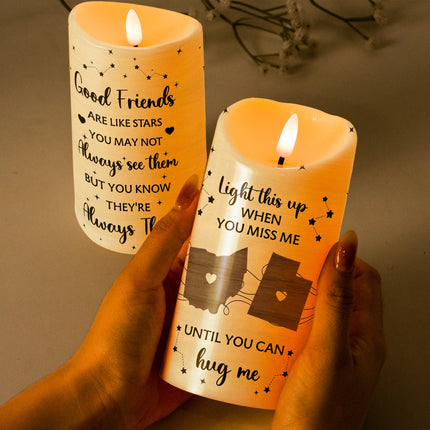 Family The Miles Don't Matter - Personalized LED Candle