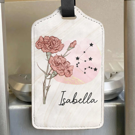 Celestial Birth Flower - Personalized Luggage Tag