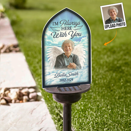 I'm Always Here With You - Personalized Photo Solar Light