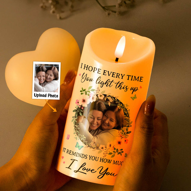 This Candles Reminds You How Much I Love You - Personalized Photo LED Candle