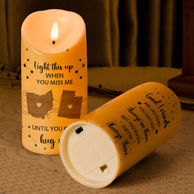 Family The Miles Don't Matter - Personalized LED Candle