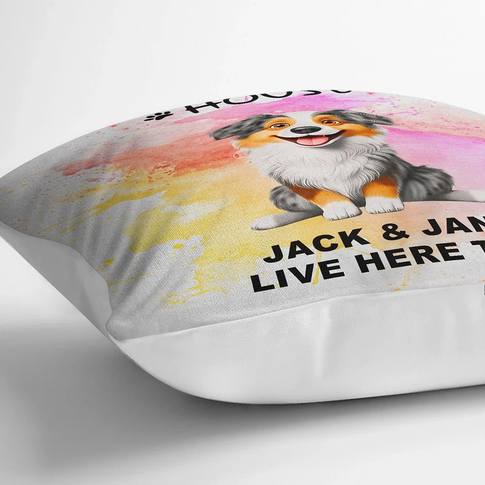 Dog House Live Here - Personalized Pillow - Levistina