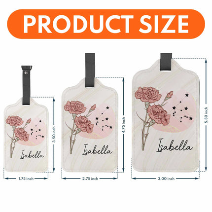 Celestial Birth Flower - Personalized Luggage Tag