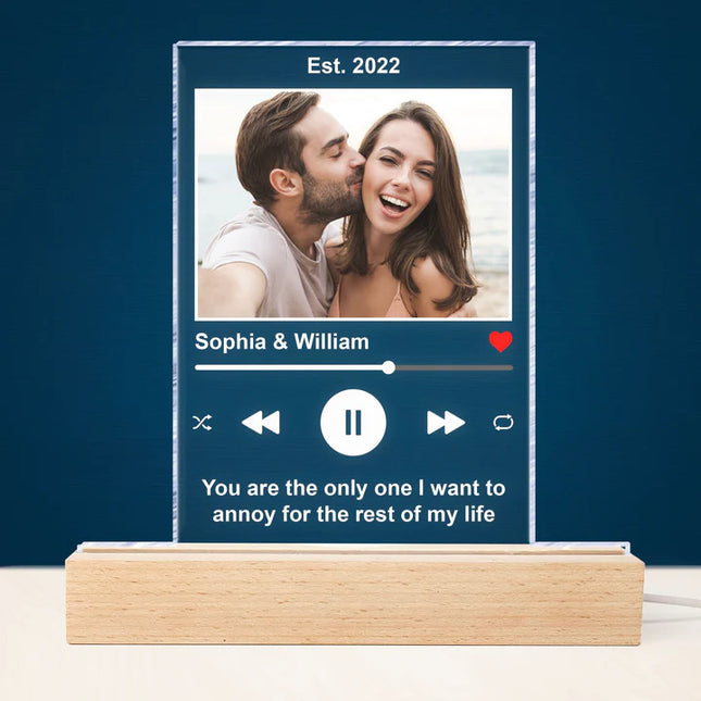 Customized Led Light With Your Favorite Song - Personalized Photo Led Light - Valentine's Day Gifts For Her, Him