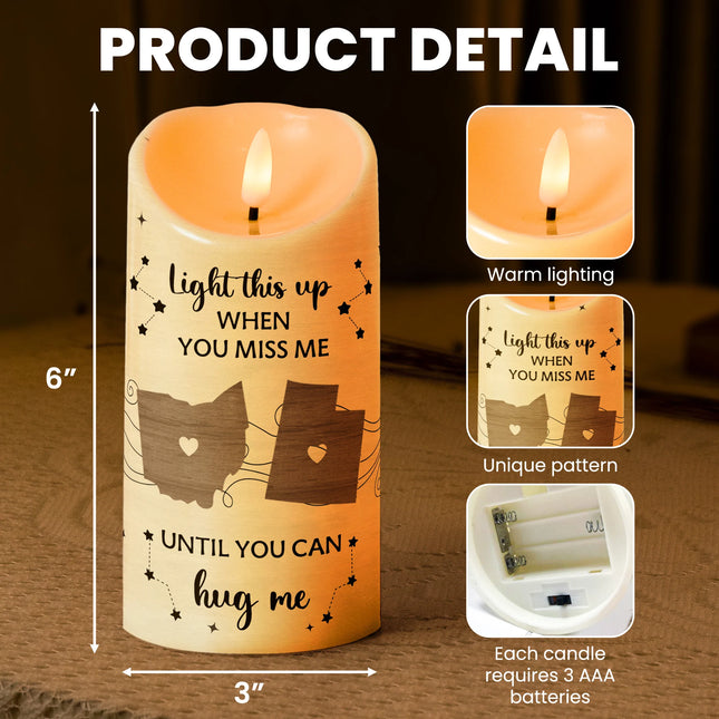 Family The Miles Don't Matter - Personalized LED Candle