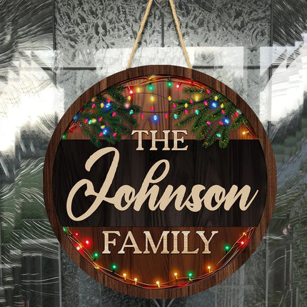 The Family - Personalized Wood Wreath