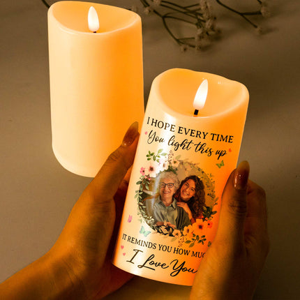 This Candles Reminds You How Much I Love You - Personalized Photo LED Candle