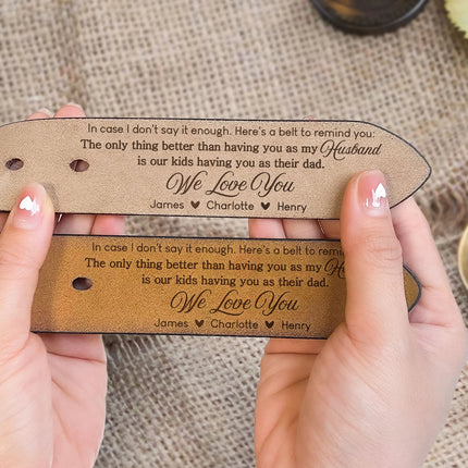 Only Thing Better Than Having You As Husband - Personalized Engraved Leather Belt