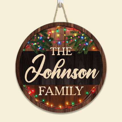 The Family - Personalized Wood Wreath