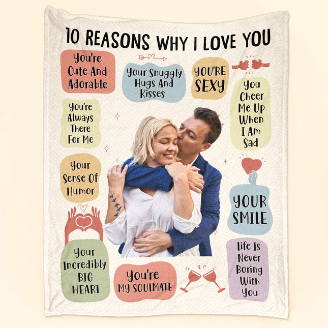 10 Reasons Why I Love You - Personalized Photo Blanket