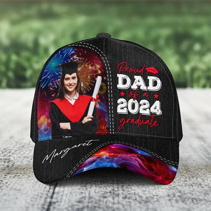 Proud Dad Of A Graduate - Personalized Photo Classic Cap