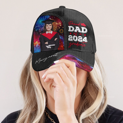 Proud Dad Of A Graduate - Personalized Photo Classic Cap