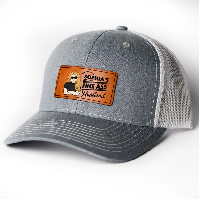 Fine @ss Husband - Personalized Leather Patch Hat