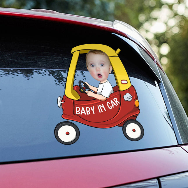 Baby In Car - Personalized Photo Car Decal